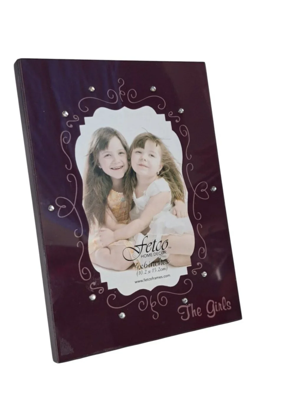 Fetco The Girls Picture Frame Purple with Rhinestones 4 x 6 inches